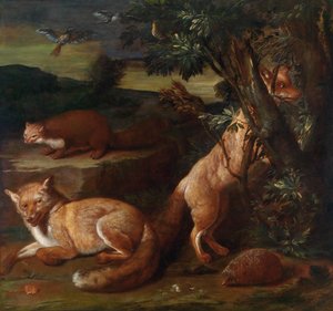 Wilde dieren voor een landschap